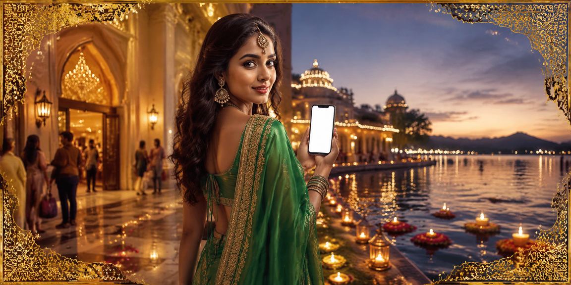 Indian player celebrating online betting wins on mobile device